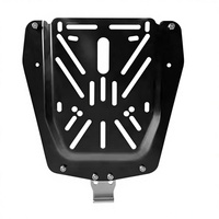 Boîte à bagages arrière en alliage d'aluminium pour moto, plaque de fixation rapide, 25L-100L