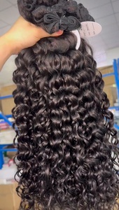 Extensions de cheveux naturels ondulés en gros, boucles rebondissantes <span class=keywords><strong>Fumi</strong></span>, cheveux humains brésiliens, birmans, indiens, bouclés Pixie, de haute qualité - Product Image 5