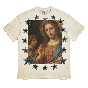 T-shirt en coton tricoté 100% pour homme, coupe ample, imprimé DTG, style rétro délavé, 150 GSM, vintage - Product Image 1