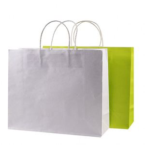 Bolsa de Papel Kraft Reciclable con Logotipo Personalizado, Bolsa de Papel Kraft para Compras con Asa, Bolsas de Papel para Llevar Comida - Product Image 1