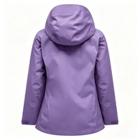 Veste à capuche imperméable et coupe-vent pour femme, avec coutures thermosoudées, idéale pour la randonnée, le trekking et le ski