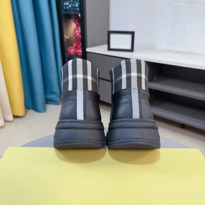 Baskets montantes NAECA pour hommes en cuir véritable avec fermeture chaussette, imperméables et respirantes, idéales pour la marche en été et en automne - Product Image 4