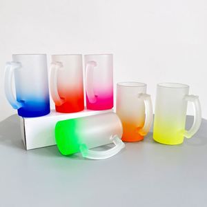 16Oz Sublimation Blank Stein Classic Mug Colorful Heavy <b>Beer</b> Glasses for Iced Coffee - Product Image 3