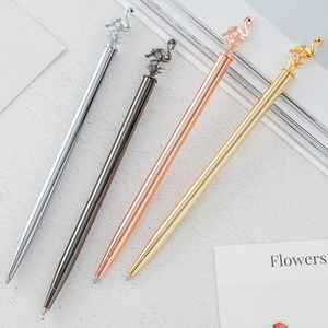Bolígrafos de Metal con Diseño de Flamenco, 1.0 mm, Brillantes, para Mujer, con Logotipo Personalizado, Tinta Negra, Regalo, Venta al Por Mayor - Product Image 2