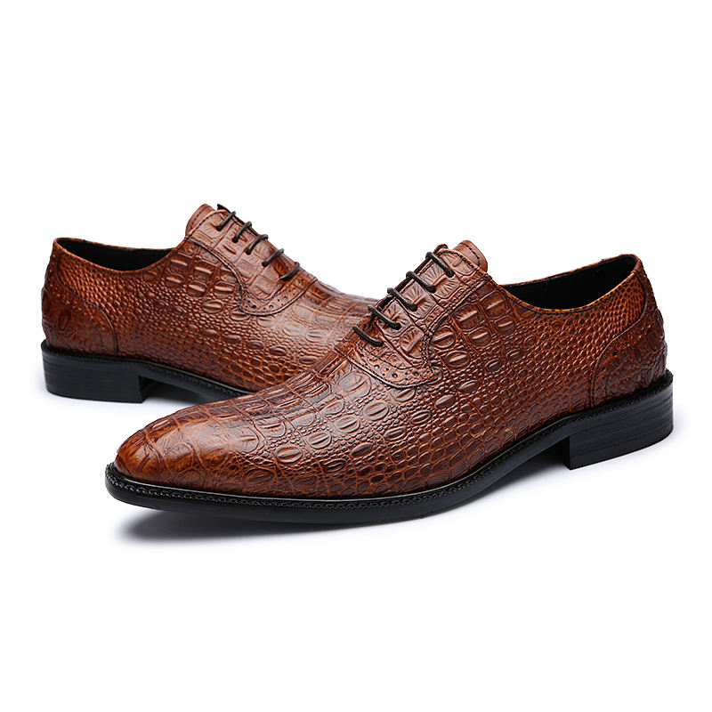 Sapato oxford masculino formal de couro genuíno, sapato artesanal