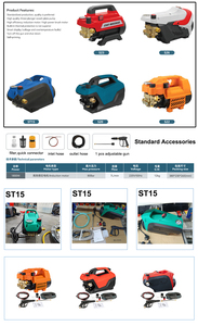 Pompa air cuci mobil 1800W, Mesin cuci mobil tekanan tinggi 110 v220 V otomatis kecil dengan tekanan dapat disesuaikan - Product Image 4
