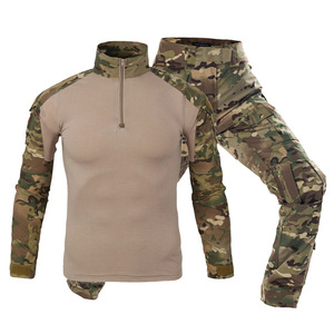 Ensemble de vêtements tactiques G2 Frog Suit pour hommes, pantalon <span class=keywords><strong>camouflage</strong></span> et ensemble assorti personnalisé, avec <span class=keywords><strong>filet</strong></span> de <span class=keywords><strong>camouflage</strong></span> pour activités de plein air - Product Image 1