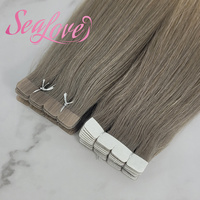 Extensions de cheveux à bandes adhésives longues en gros d'usine, couleur claire, extensions de cheveux à bandes adhésives classiques, 100% cheveux humains