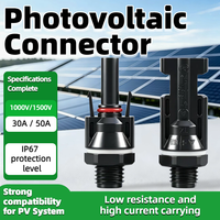 Conector Solar MC4 de 1000V 1500V al por Mayor, Conector de Panel Solar Impermeable IP67 para PC, Cable CC Macho/Hembra con Contacto de Cobre, Conector Solar Fotovoltaico