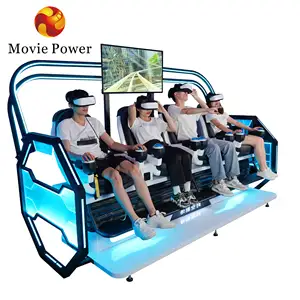 Le parc d'attractions monte 4 cinéma du projet VR de jeu de simulateur de tir de la machine 9D VR de simulateur de sièges VR