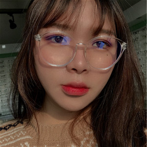2061 Clear Full Rim Optical Glasses Cr39 Lenses Anti Blue Light Unisex <b>Round</b> <b>Frame</b> Medium Size - Product Image 1