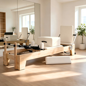 Máquina de Pilates Reformer de Madera de Roble Duradera para Uso Comercial, Cama Deslizante para Ejercicios Corporales, Ideal para Estudios de <span class=keywords><strong>Yoga</strong></span> y Pilates - Product Image 2