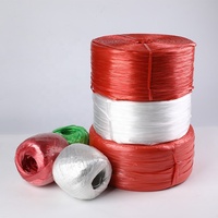 Corde Macramé Rouge 2cm Fibre Polyester pour Emballage, Fil Plastique, Fil Nylon, Rafia Polypropylène, Ficelle PP pour Conditionnement