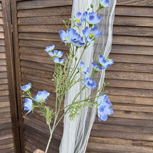 Fleurs artificielles Jinxi Cosmos en soie, faites à la main, pour mariage et décoration intérieure, blanc, rouge, jaune, bleu, violet, rose clair, violet clair - Product Image 4