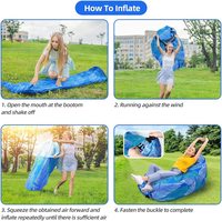 WOQI Instinct Transat Gonflable pour Camping et Plage, Canapé Gonflable d'Extérieur, Sac de Couchage Gonflable Rapide
