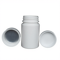 Bouteille en plastique HDPE blanche de 100 ml pour pilules, comprimés, capsules, vitamines, avec bouchon à vis CRC, en vente, haute qualité, logo personnalisé