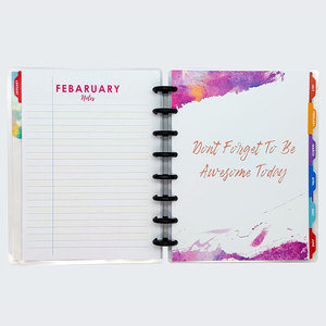 Custom Printing Color <strong>Plastic</strong> Sealing <strong>Disc</strong> Ring Bound Binding Daily Planner - Product Image 5