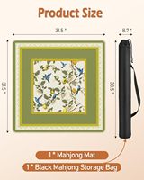 Mahjong-Matte 315x315 Zitronenvogel-Muster Tragbare Neopren-Gummi-Rutschmatte mit Anleitung Chinoiserie-Design für Frauen