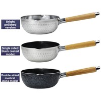 Yolecen japonais Yukihira acier inoxydable aluminium fond plat soupe marmite pour nouilles bouillie épicée chaude Ramen nouilles instantanées