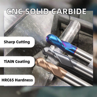 Fraise à queue en carbure monobloc à 2 dents, HRC55, revêtement TiAlN, queue droite, pour usinage CNC, vente en gros, ODM, OEM