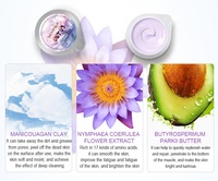 Masque d'argile AMP en marque propre, série de soins de la peau, nettoyage en profondeur, masque de boue rafraîchissant au lotus, masque de boue du glacier de Manicouagan, OEM