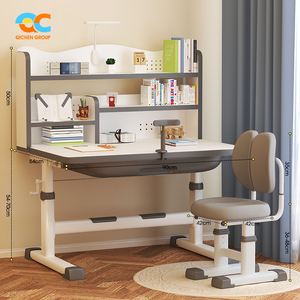 Conjunto de <span class=keywords><strong>Escritorio</strong></span> y Silla Ajustables Profesionales, Duraderos y Resistentes, Silla de Estudio para Estudiantes de Grado Comercial, Cómoda, OEM, para Dormitorio - Product Image 3