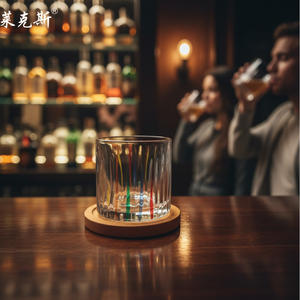 Offre Spéciale – Nouvelle Tasse à Boissons en <span class=keywords><strong>Verre</strong></span> Gravé Transparent, Design Coloré, <span class=keywords><strong>Verre</strong></span> à Whisky et Bière Gaufré - Product Image 5