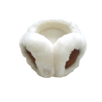 Échantillon de cache-oreilles unisexe chauds et doux en véritable fourrure de mouton, en laine naturelle, pour l'hiver, vente en gros, fourrure de mouton véritable