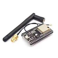 Module de développement ESP32-WROOM-32U avec adaptateur d'antenne externe femelle, carte mère intégrée et module CP2102 32D/32U