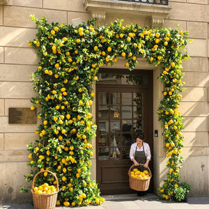 Vigne de citron artificielle verte de 1.8m pour décoration de <span class=keywords><strong>table</strong></span> suspendue au mur de mariage et de noël pour <span class=keywords><strong>Amazon</strong></span> Plant Greenery Collect - Product Image 4