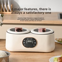 Usine en gros qualité 900w cuiseur à riz électrique 3.6L micro-ondes Double Pot cuiseur à riz pour 2-3 personnes utilisent