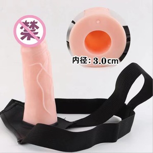 Pene Realista Portátil de Goma Suave con Interior Hueco de 3.0cm de Diámetro Interior, Juguete Sexual para Adultos de Uso Unisex - Product Image 1