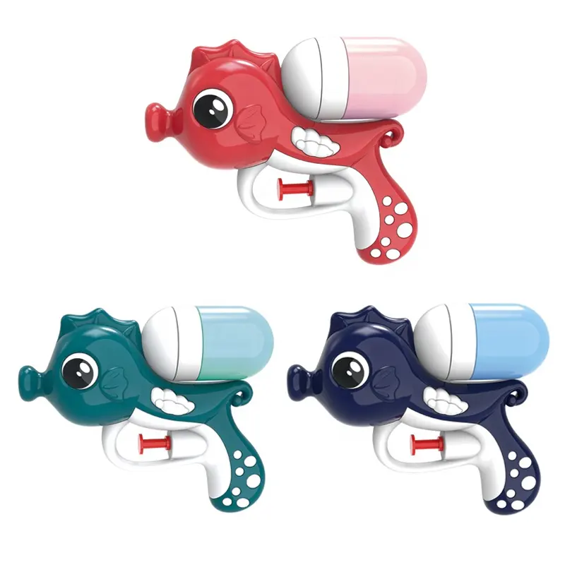 Neuankömmling kleine min Hippocampus Wasser pistole Großhandel Kinder Sommer Strand Spritz presse Wasser pistole Günstige Strand Tier Spielzeug