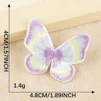 Patch brodé papillon motif queue d'hirondelle, fabrication OEM personnalisée, applique thermocollante pour vestes, jeans, robes, chapeaux, sacs