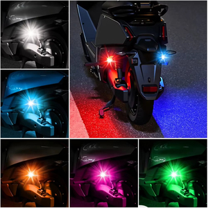 Luz de Advertencia para Motocicleta con Alimentación USB, Lámpara LED Anticolisión, Luz Trasera Lateral de Colores para Mejora y Reequipamiento - Product Image 5