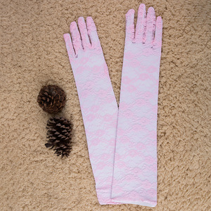 Gants élégants en dentelle florale de haute qualité pour femmes, longueur coude, pour cosplay, fêtes et mariages - Product Image 3
