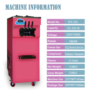Congélateur sans givre plancher Debout yogourt glacé <span class=keywords><strong>softIce</strong></span> Crème Machine bon prix machine à crème glacée-Rose - Product Image 5