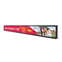 Barre extensible LCD, écran Lcd, montage mural, étagère publicitaire, moniteur, longue bande LCD avec écran tactile