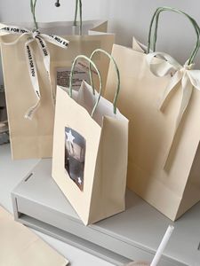 Wholesale Solid-color Gift Handle Paper Bags Gift <strong>Nags</strong> for Small Business Kraft Paper Bag Cheap Price <strong>Shopping</strong> Bag - Product Image 6