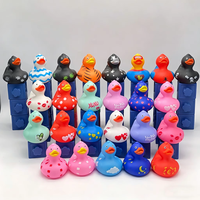 YIWUPOWER - Pato de Vinilo Flotante de 9 cm con Estampado de Unicornio y Leopardo, Juguete para Niños, Pato para Baño, Regalos de Pascua
