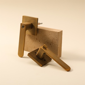 Bisagra de esquina cuadrada premium de 3.5 pulgadas de cobre puro satinado para puerta de cocina, accesorio de herraje para gabinete con cierre lento pequeño - Product Image 5