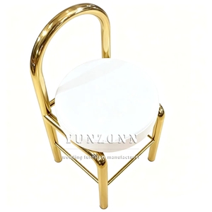 Muebles de Bar de Diseño Único, <span class=keywords><strong>Taburetes</strong></span> de Bar <span class=keywords><strong>y</strong></span> Mesa Alta de Acero Inoxidable Dorado - Product Image 4