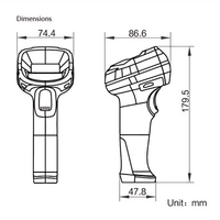 Lecteur de codes-barres USB filaire industriel portable Hikrobot série MV-IDH3000 haute précision pour l'automatisation en usine en stock