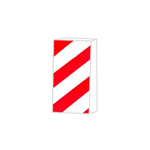 ZCQR DECO Protection de pare-chocs de garage pour voitures M0838 16x38x1.5cm Équipement de stationnement rayé rouge et blanc - Product Image 1