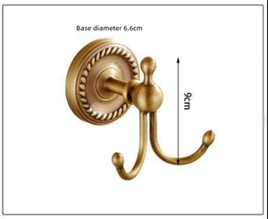 Gancio Doppio <span class=keywords><strong>per</strong></span> Accappatoi in Ottone Anticato <span class=keywords><strong>per</strong></span> Espositori da Supermercato e Negozi - Product Image 3
