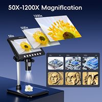 Layar LCD Berkualitas Tinggi 7 Inci 1920*1080P Mikroskop Digital Kompatibel PC 5MP 50-1200X Monokuler Digital Elektronik