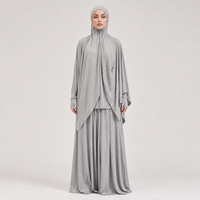 Ensemble de prière modeste pour femmes musulmanes, long khimar, haut et pantalon large, ensemble abaya islamique