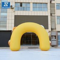 Arche publicitaire gonflable personnalisée en forme de croustilles pour événements commerciaux en extérieur, promotion de marque et décoration