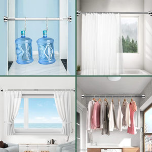 <span class=keywords><strong>Rideau</strong></span> <span class=keywords><strong>de</strong></span> douche rétractable moderne en acier inoxydable, personnalisable, sans perçage, vente en gros directe usine - Product Image 6