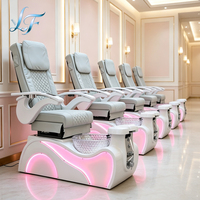 Fauteuils de pédicure de luxe, équipement de salon de manucure, chaise de spa pour les pieds avec massage réglable et lumières LED pour salon de manucure